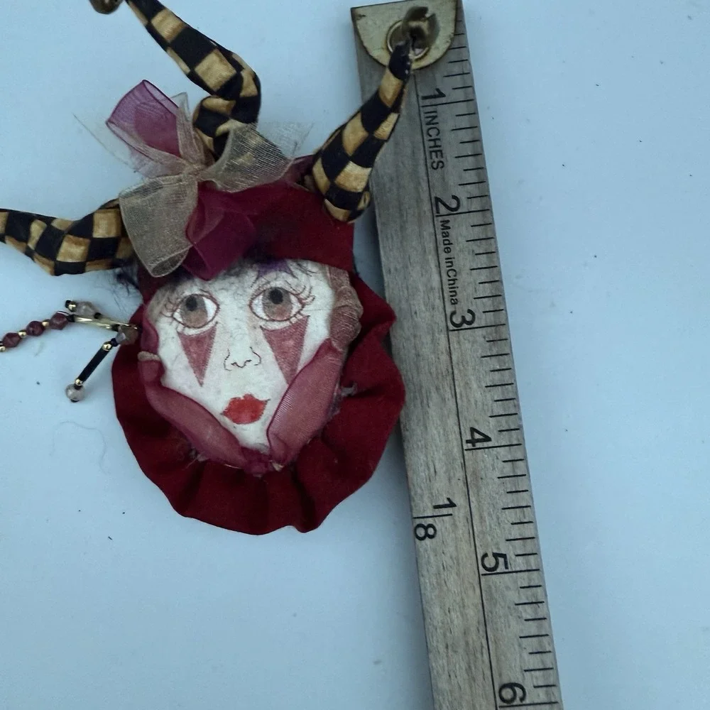 Unique Jester Clown Lapel Pin‎ Brooch Fabric